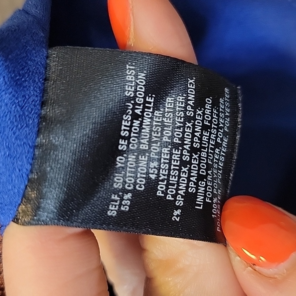 Anthropologie MAEVE ROKIN Orange Blue Dot Dress with Pockets Size 0 - Picture 8 of 8